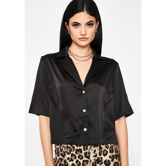 Dolls kill silk shirt - Picture 1 of 2